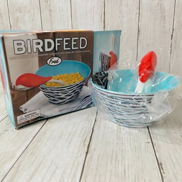 Genuine Fred Kids Nest Bowl & Bird Spoon Set NEW - Picture 2 of 7